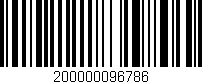Código de barras (EAN, GTIN, SKU, ISBN): '200000096786'