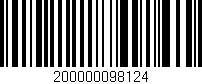 Código de barras (EAN, GTIN, SKU, ISBN): '200000098124'