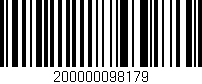 Código de barras (EAN, GTIN, SKU, ISBN): '200000098179'