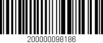 Código de barras (EAN, GTIN, SKU, ISBN): '200000098186'