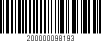 Código de barras (EAN, GTIN, SKU, ISBN): '200000098193'