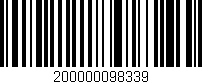 Código de barras (EAN, GTIN, SKU, ISBN): '200000098339'
