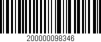 Código de barras (EAN, GTIN, SKU, ISBN): '200000098346'