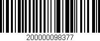 Código de barras (EAN, GTIN, SKU, ISBN): '200000098377'