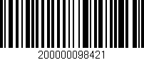 Código de barras (EAN, GTIN, SKU, ISBN): '200000098421'