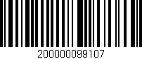 Código de barras (EAN, GTIN, SKU, ISBN): '200000099107'