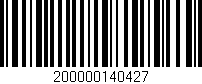Código de barras (EAN, GTIN, SKU, ISBN): '200000140427'