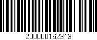 Código de barras (EAN, GTIN, SKU, ISBN): '200000162313'