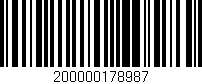 Código de barras (EAN, GTIN, SKU, ISBN): '200000178987'