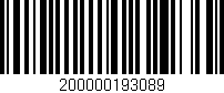 Código de barras (EAN, GTIN, SKU, ISBN): '200000193089'