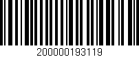 Código de barras (EAN, GTIN, SKU, ISBN): '200000193119'