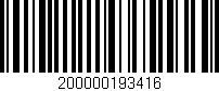 Código de barras (EAN, GTIN, SKU, ISBN): '200000193416'