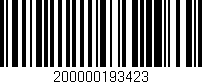 Código de barras (EAN, GTIN, SKU, ISBN): '200000193423'