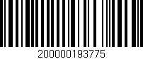 Código de barras (EAN, GTIN, SKU, ISBN): '200000193775'