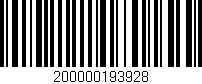 Código de barras (EAN, GTIN, SKU, ISBN): '200000193928'