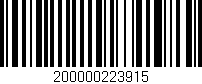 Código de barras (EAN, GTIN, SKU, ISBN): '200000223915'