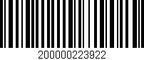 Código de barras (EAN, GTIN, SKU, ISBN): '200000223922'