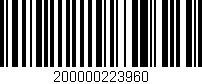 Código de barras (EAN, GTIN, SKU, ISBN): '200000223960'