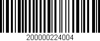 Código de barras (EAN, GTIN, SKU, ISBN): '200000224004'