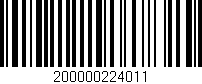 Código de barras (EAN, GTIN, SKU, ISBN): '200000224011'