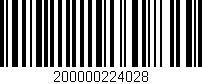Código de barras (EAN, GTIN, SKU, ISBN): '200000224028'