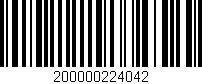 Código de barras (EAN, GTIN, SKU, ISBN): '200000224042'
