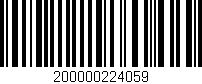 Código de barras (EAN, GTIN, SKU, ISBN): '200000224059'