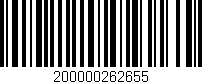 Código de barras (EAN, GTIN, SKU, ISBN): '200000262655'