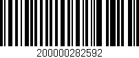 Código de barras (EAN, GTIN, SKU, ISBN): '200000282592'