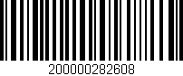 Código de barras (EAN, GTIN, SKU, ISBN): '200000282608'