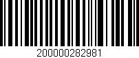 Código de barras (EAN, GTIN, SKU, ISBN): '200000282981'