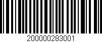 Código de barras (EAN, GTIN, SKU, ISBN): '200000283001'