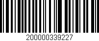 Código de barras (EAN, GTIN, SKU, ISBN): '200000339227'