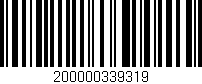 Código de barras (EAN, GTIN, SKU, ISBN): '200000339319'