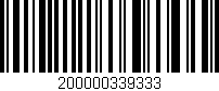 Código de barras (EAN, GTIN, SKU, ISBN): '200000339333'