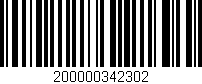 Código de barras (EAN, GTIN, SKU, ISBN): '200000342302'