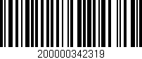 Código de barras (EAN, GTIN, SKU, ISBN): '200000342319'