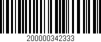 Código de barras (EAN, GTIN, SKU, ISBN): '200000342333'