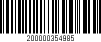 Código de barras (EAN, GTIN, SKU, ISBN): '200000354985'