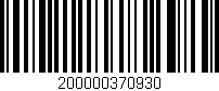 Código de barras (EAN, GTIN, SKU, ISBN): '200000370930'