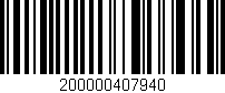 Código de barras (EAN, GTIN, SKU, ISBN): '200000407940'