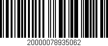 Código de barras (EAN, GTIN, SKU, ISBN): '20000078935062'