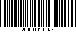 Código de barras (EAN, GTIN, SKU, ISBN): '2000010293025'