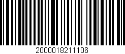 Código de barras (EAN, GTIN, SKU, ISBN): '2000018211106'