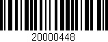 Código de barras (EAN, GTIN, SKU, ISBN): '20000448'