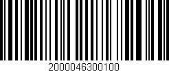 Código de barras (EAN, GTIN, SKU, ISBN): '2000046300100'