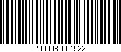 Código de barras (EAN, GTIN, SKU, ISBN): '2000080601522'