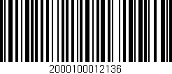 Código de barras (EAN, GTIN, SKU, ISBN): '2000100012136'