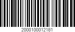 Código de barras (EAN, GTIN, SKU, ISBN): '2000100012181'
