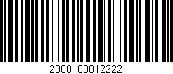 Código de barras (EAN, GTIN, SKU, ISBN): '2000100012222'